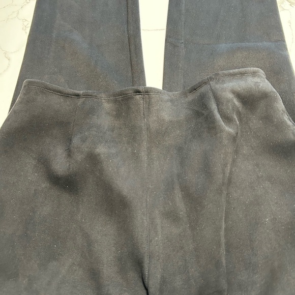 MarlaWynne Elegant Black Faux Suede Side Zip Pants - Picture 6 of 8